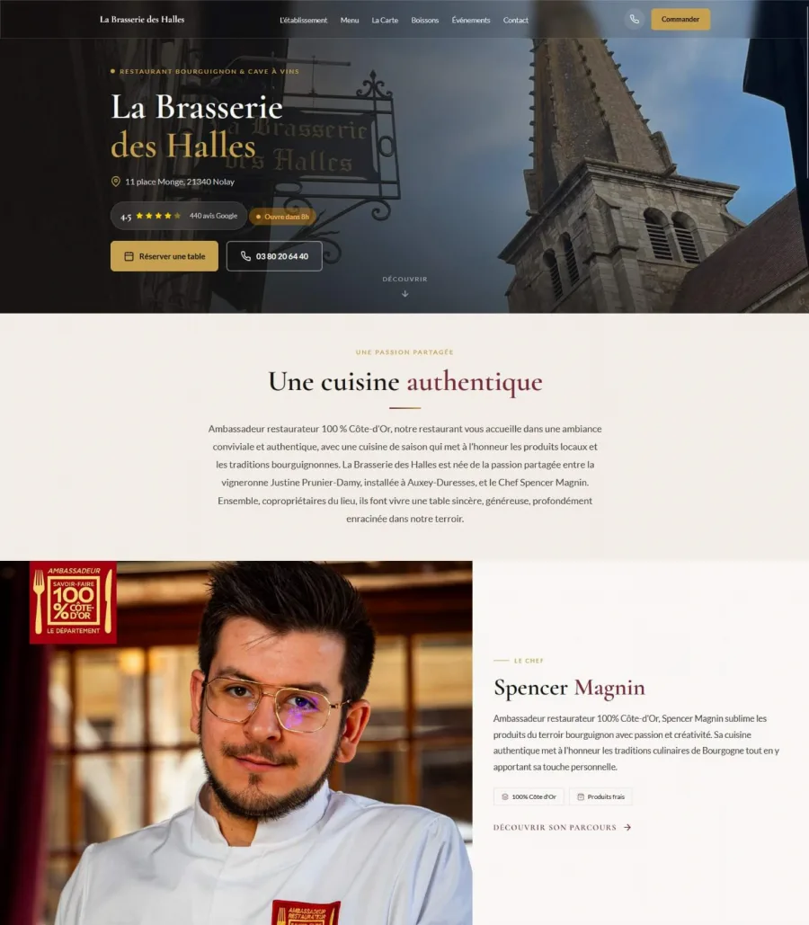 Site La Brasserie des Halles