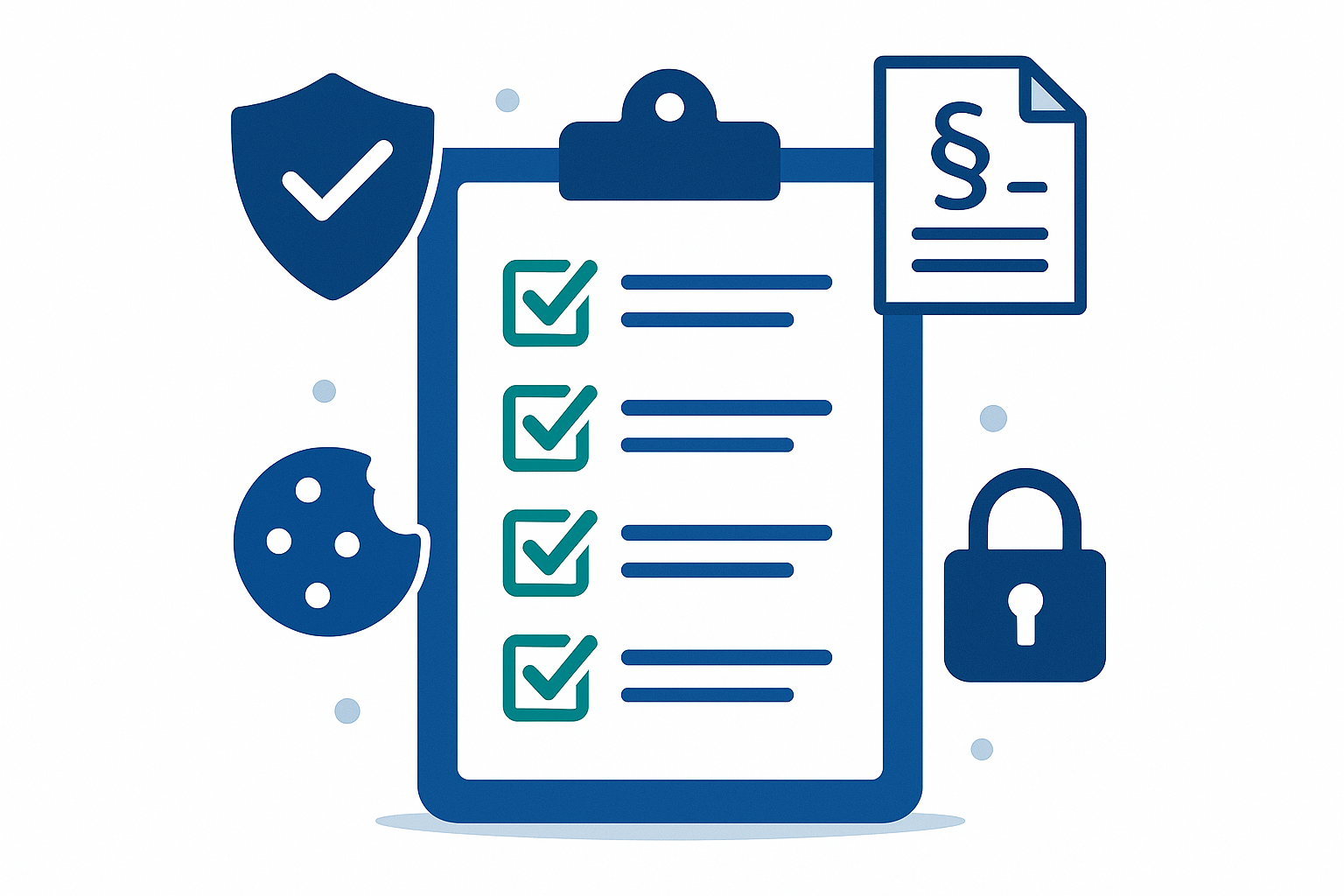 Checklist visuelle de conformité légale pour un site web professionnel