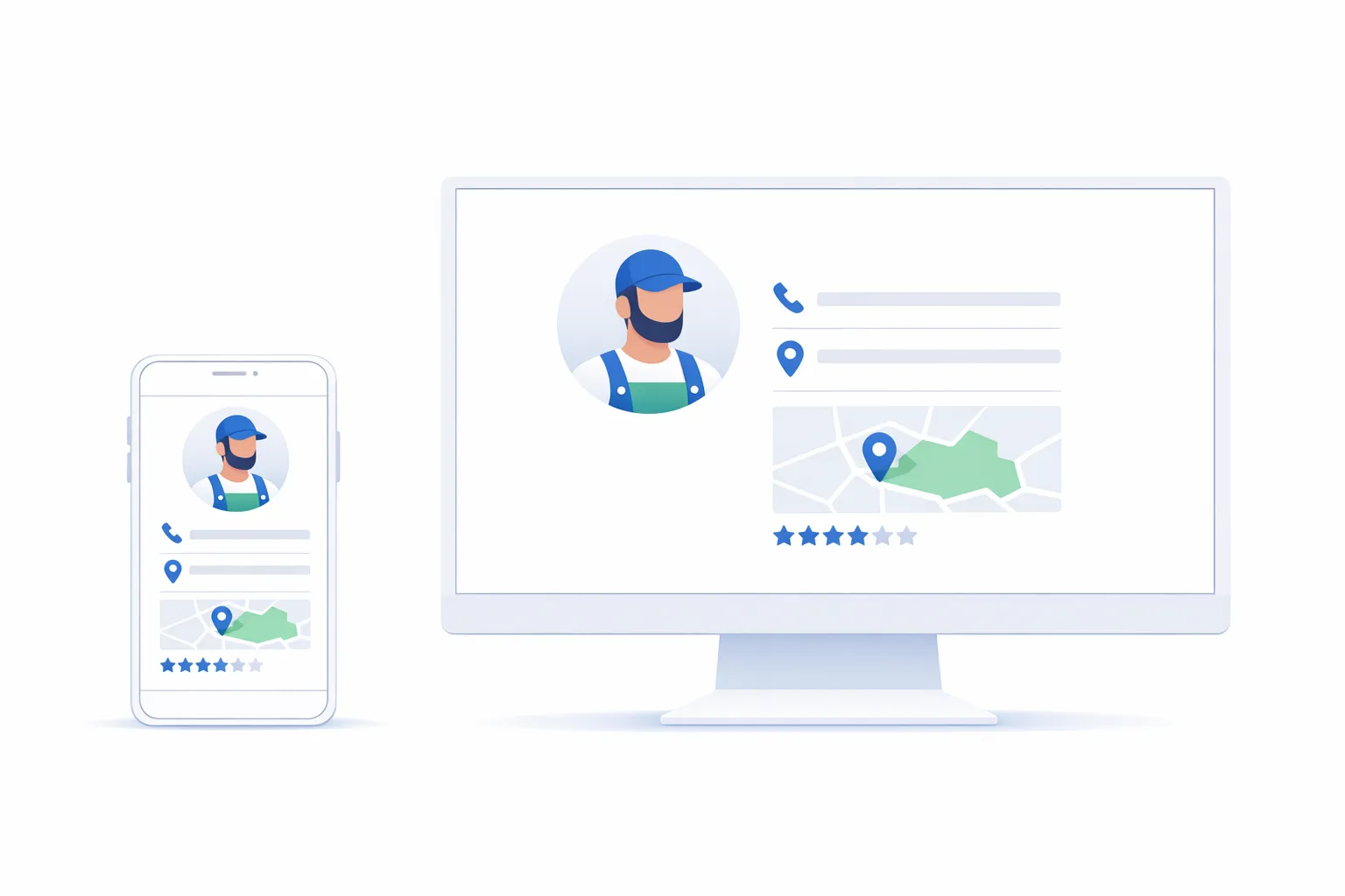 Site vitrine artisan simple avec photo, métier, zone et contact — les éléments essentiels de confiance
