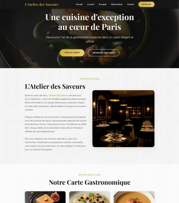 Aperçu site statique