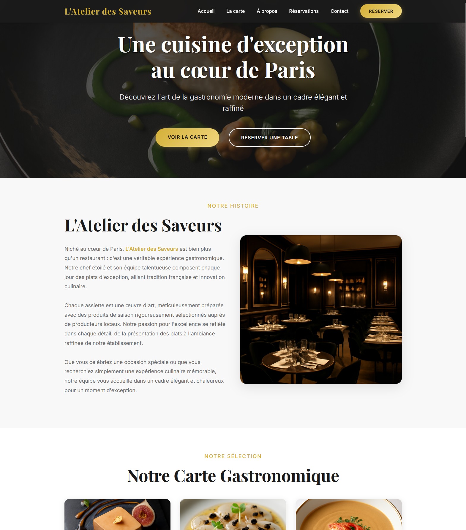 Aperçu site statique